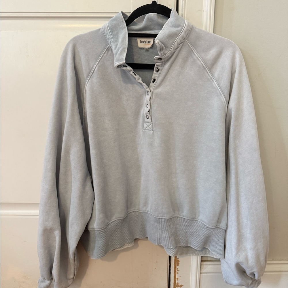 Peach Love California Light Gray Sweatshirt